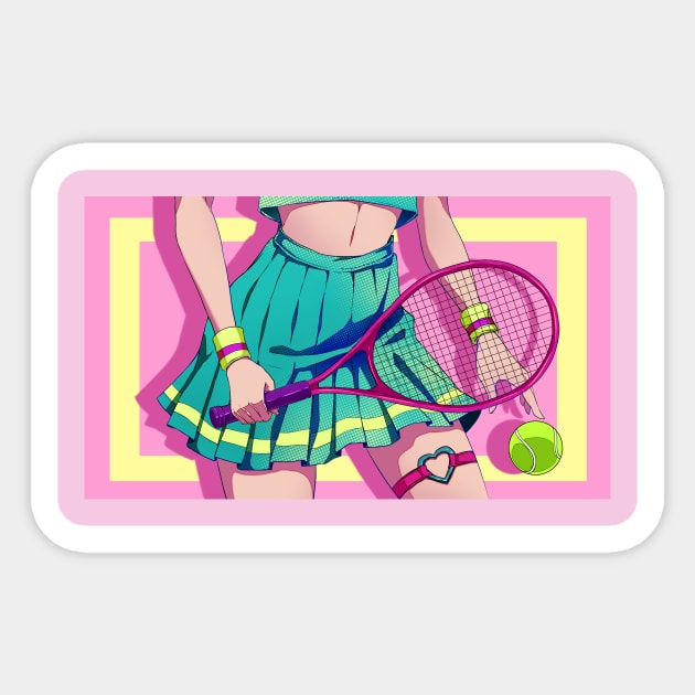 The sportgirl playing tennis Sticker by AnGo